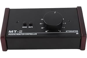 Kadimendium Passiv Studio Monitor Volymkontroll Pure Signal Path Mute Control Large Knob 2 XLR 3,5 Mm Interface för Recording Studio