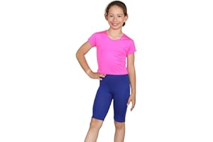Hamishkane Kids Girls Plain Gymnastics Game School PE Stretchy Dance Sports Cycling Shorts