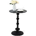 Dsocool Side Tables End Table for Home, Bedside Table Small Side Sofa Tables, Glossy End Tables for Small Space, Anti-Rust Waterproof Bedside Furniture for Living Room Bedroom Balcony Office (Black)