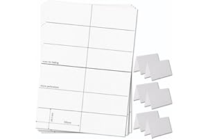 OfficeGear Small Tent Cards 6-up [25 Sheets - 150 Cards] 49.5x105mm Printable A4 170gsm Scored Folding Table Top Name Place Cards for Hotels Weddings Conference Events Incl Design Template