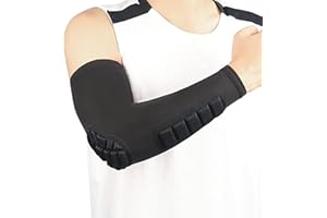 Hotfiary 2 Packs Manchons de Bras Rembourrés pour Les Jeunes et Les Adultes, Protège-coude de Basket-Ball et de Volley-Ball avec Coussinets Anti-Crash, Protection du Coude et de l'avant-Bras