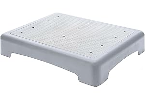 HAMON Antideslizante semiescalón, escalón para interior y exterior, ayuda de entrada, taburete para personas mayores, taburete para personas mayores, ducha, bañera, coche, exterior, soporta hasta 220 kg