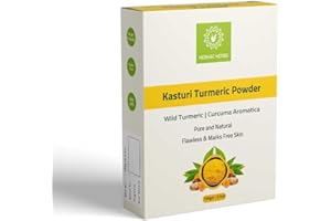 HEBHAC HERBS Hebhac Herbals Poudre de curcuma sauvage Kasthuri pour soins de la peau et du visage | Poudre de curcuma sauvage | Curcuma Aromatica | Poudre de qualité cosmétique pour le visage et la peau