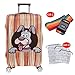 Produktbild Suitcase Cover Kofferabdeckung Polyester Dicke, verschleißfeste 3D-Cartoon-Koffer-Schutzhülle Staubdichte Schutzhülle für das Reisen zu Hause,4,S