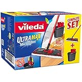 Vileda - 137431 - Ultra Max complète : Set Balai à Plat + Seau-Essoreur
