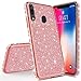 Produktbild Karomenic kompatibel mit Samsung Galaxy A40 Silikon Hülle Glänzend Bling Glitzer Schutzhülle Weiche TPU Handyhülle Diamant Dünn Slim Bumper Tasche Case Cover für Frauen Mädchen,Rosegold