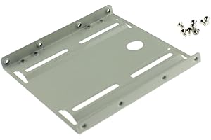AAA PRODUCTS | Metal 2.5" To 3.5" Hard Drive Mounting Adapter / Bracket / Holder Kit – For SSD / HDD - Mounting Screws Included - Silver