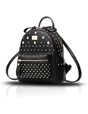 Tisdaini Damen Schultertasche Mode Reise Rucksack Weide Erdnuss Student Tasche PU Leder Handtaschen Brieftasche