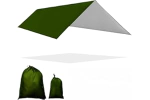 Fay Bless Bâche Anti-Pluie, 3x3m, Tarp Camping Léger Portable pour Hamac, Imperméable Protection Contre Pluie Soleil Anti-UV, pour lRandonnée, Extérieures, Pique Nique