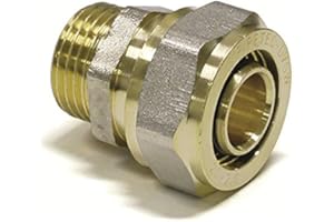 HEIZUNGSDISCOUNT24 Pipetec Schraubfitting, Schraub-Übergang Außengewinde 16x2 - 1/2", SFUA1604, DVGW Schraubfitting