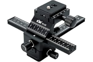 Kiwifotos fc-1ii Profesjonalne sanki regulacyjne – 4-drożna szyna makro Focusing Rail Slider z szybką wymianą Arca Swiss