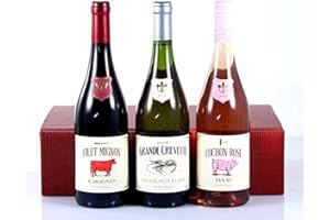 Jemangefrancais Coffret Cadeau Bouteille Vin"Le Bistrot", 3 x 0.75cl