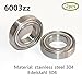 Produktbild 6003Z S6003 6003ZZ lager 304 Edelstahl Rillenlager Miniaturlagern Motoren 17X35X10mm ball bearing for motor 2-Pcs
