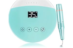 ENGERWALL Fresa per Unghie Professionale, Lima per Unghie Elettrica con Pulsanti a Sfioramento e Display Digitale LED HD, Velocità Regolabile 35000 RPM, per unghie acriliche gel e Pedicure (verde)