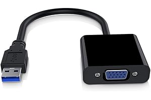 RGBS 1080P USB 3.0 to VGA Adapter Converter Video Graphic Card Display External Cable Adapter for PC Laptop Windows 7/8/8.1/10/11, Tablets and Windows XP, Built-in-Driver, Not Support MAC