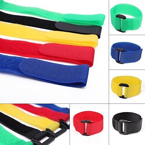 Wholesale Solutions Ltd - Hook &amp; Loop Cable Ties Straps 2CM X 20CM (20, Yellow)