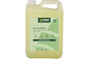 LE VRAI PROFESSIONNEL - Nettoyant Sol Multi Surface - Non Moussant - Produits Menagers Maison - Compatible Robot Balai - Parfum Agrumes - Fabrication Française - Bidon 5L - SOLAGRUME