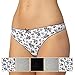 Debenhams Pack Of Five Grey, White And Black Plain And Sprig Printed Thongs 10