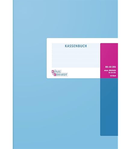 Carnet à Colonnes A4 7 Colonnes - Cahier Comptabilité König & Ebhardt Avec En-tête, 40 Feuilles, Idéal Pour Suivi Financier Pro