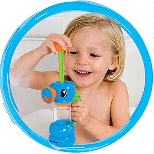 Demiawaking Baby Bad Wasser Spielzeug Pumping Design Bunte Hippocampal Form Badewannenspielzeug - 5