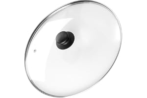Vilde universallock Ø (32 cm) 14, 16, 18, 20, 22, 24, 26, 28, 30, 32 cm | Krukor och stekpannor lock glaslock för panna och gryta lock med rostfri stålkant pannelock universal
