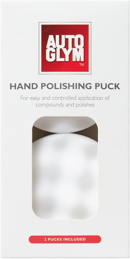 Autoglym Hand Polishing Puck, 2 Pack – Reusable Microfiber Applicator Pads for Hand‑Applying Car Polish, Wax, and Compounds, Ideal for Car Care Detailing