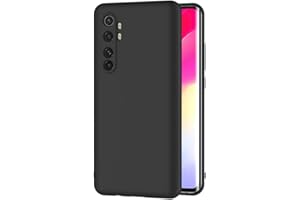 AICEK Funda Compatible Xiaomi Mi Note 10 Lite, Negro Silicona Fundas para Xiaomi Note 10 Lite Carcasa Note 10 Lite Negro Silicona Funda Case (6,47 Pulgadas)