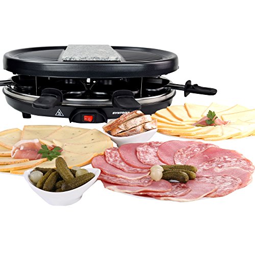 Syntrox Germany Raclette Jura mit Grill und Heißer Stein für 8 Personen - 3