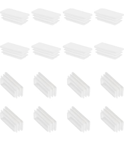 Tappi Terminali Tubi Rettangolari 60x25mm - Plastica Bianca Confezione 24pz - Foto 9