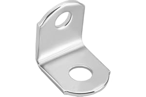 UXCELL sourcing map Stainless Steel Shelves Corner Brace 18mmx18mmx15mm, Joint Round End L Shape Angle Corner Fastener Joints Support Bracket, Pack of 20