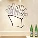 Produktbild Pommes frites Wandaufkleber Kunst Aushöhlen Design Vinyl Aufkleber Küche Restaurant Pub Decor Selbstklebende Dekoration Abnehmbare ~ 1 58 * 65 cm