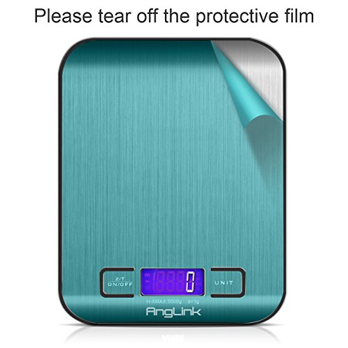 Digitale Küchenwaage,AngLink Digitalwaage Briefwaage Electronische Waage Präzisionswaage Hohe Präzision auf bis zu 1g (5kg Maximalgewicht),Tara-Funktion mit großer LCD Anzeige, Inkl. Batterie - 2