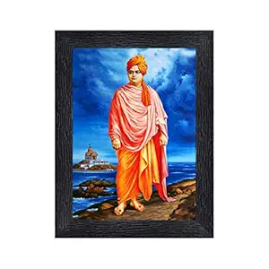 Swami Vivekananda Wood Photo Frames with Acrylic Sheet (Glass)(photoframe,Multicolour,8x6inch)-19844