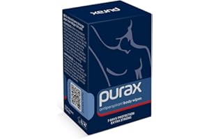 PURAX Antitraspirante Body Wipes – 7 giorni di protezione, extra strong, confezione da 10 pezzi