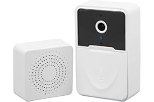 BEWINNER Sonnette Vidéo sans Fil, Mise à Niveau des Kits de Sonnette Vidéo Intelligente WiFi, Audio Bidirectionnel, Vidéo HD, Vision Nocturne, Stockage en Nuage, 1000 MAh, pour la Maison