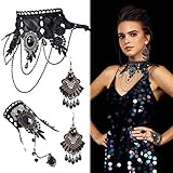 Hochwertige Verarbeitung: Das spitzen chocker set aus zartem spitzenmaterial, stereoskopischem Strass und Legierung eignet sich perfekt als Geschenk für Ihre Familie oder Freunde