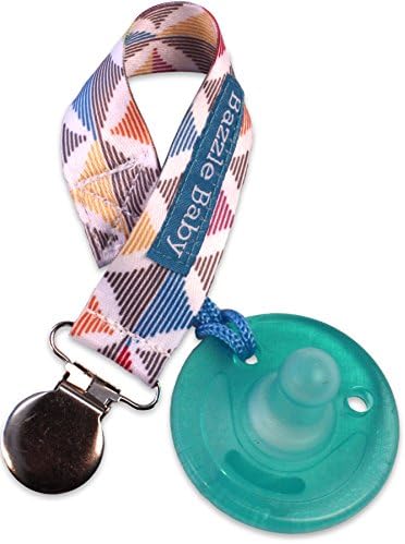Bazzle Baby Paci Loop Pacifier Holder, Triangle Stripes