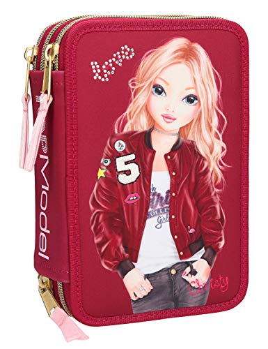 Preisvergleich Produktbild Depesche 10028 Federtasche 3 Fach TOPModel, dunkelrot, bunt