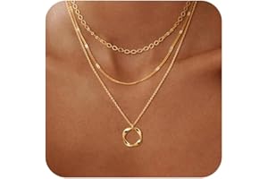 Meteorstarry Silber Halskette Damen 925 Sterling Silber, 3 PCS Layering Kette Damen Silber 925 mit Kreis Anhänger Wasserfest Lange Hypoallergene Silberkette Damen Schmuck Geschenke