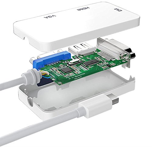 MYTK Mini Display-Port Adapter (Mini-DP auf HDMI/DVI/VGA) - 2