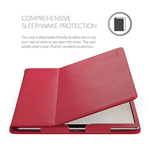 iPad Pro 12.9 (2017) Hülle Rot, Snugg Leder iPad Pro 12.9 (2017) Schutz Klapphülle Case Cover [Lebenslange Garantie] mit Ständer für Apple iPad Pro 12.9 (2017) - 6