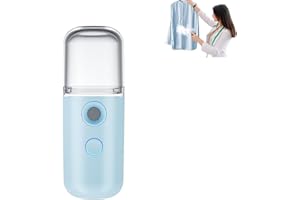 YSINOBEAR Easy Care Sunshine 15s Heat up Mini Travel Steamer, Steamer for Clothes, Mini Travel Atomizer, Rechargeable Cordless Handheld Travel Steamer,Portable Steamer Travel for Home and Travel (Blue)