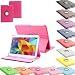 Produktbild SVS-Trade 360° Tab4 10.1 Standtasche für SAMSUNG GALAXY TAB 4 10.1 SM-T530 / T531 / T535 Hülle Schutz Etui Tasche Cover (Pink)