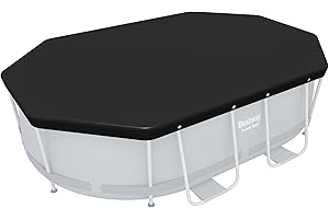 Bestway 10ft Oval Pool Cover for Above Ground Pool, Compatible with Oval Shape Frame Pools, 3.05 m x 1.84 m (10 ft. x 6 ft.)