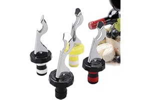 FURNRUBDEN NA Tianyis 4 Pezzi Tappo Ermetico per Bottiglie, Tappo per Bottiglia di Vino, Tappo a Espansione per Bottiglie, Manuale Riutilizzabili Tappo di Vino con Leva per Birra Champagne Bevanda Alcolica