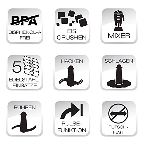 BEEM Multi-FiXX 1300 V2, Multifunktionale-Küchenmaschine mit hochwertigen Edelstahl-Applikationen, Edition Eckart Witzigmann, Edelstahl/Schwarz - 17