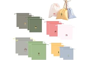 ANGELKISS 16 Pièces Sac à Cordon étanche,Sac de Rangement pour Bagages,Sac de Rangement Portable pour Gym, Sport,Natation,Voyage Essentiel, Sac de Rangement Extérieur pour Le Voyage,3 Tailles