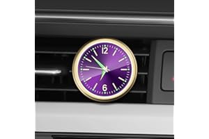 Berfi Life Stick on Dashboard Car Clock Luminous, Mini Car Vent Clocks Watch, Quartz Analog Car Dashboard Clocks, Tiny Small Car Pocket Clock for Boat Vehicle Home
