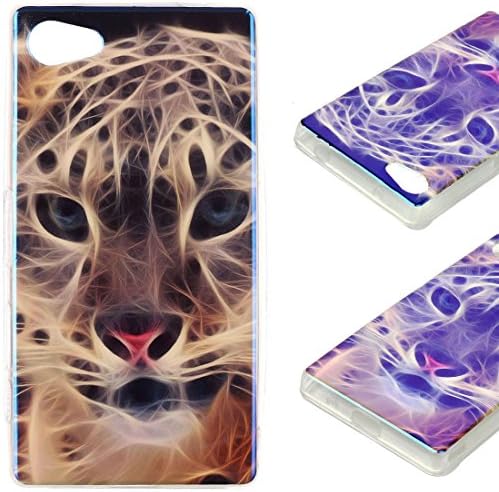 RoseMann Soft TPU Silicone Back Case Cover for Sony Xperia Z5 Compact(with a special blue background)
