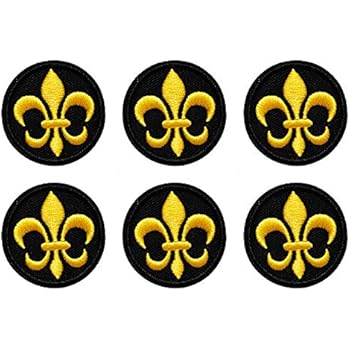 2 Toppe Ricamate Fleur De Lys (Giglio) Bianche - Per Applicazione A